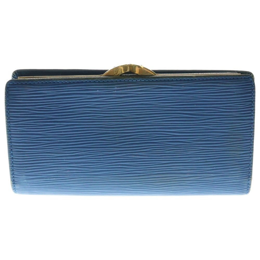 LOUIS VUITTON(ルイヴィトン) エピ コンチネンタル ヴィエノワ ガマ口 レザーロングウォレット 長財布 ブルー M63255