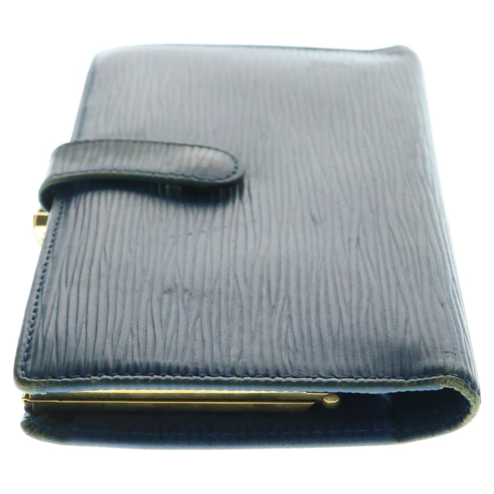 LOUIS VUITTON(ルイヴィトン) エピ コンチネンタル ヴィエノワ ガマ口 レザーロングウォレット 長財布 ブルー M63255