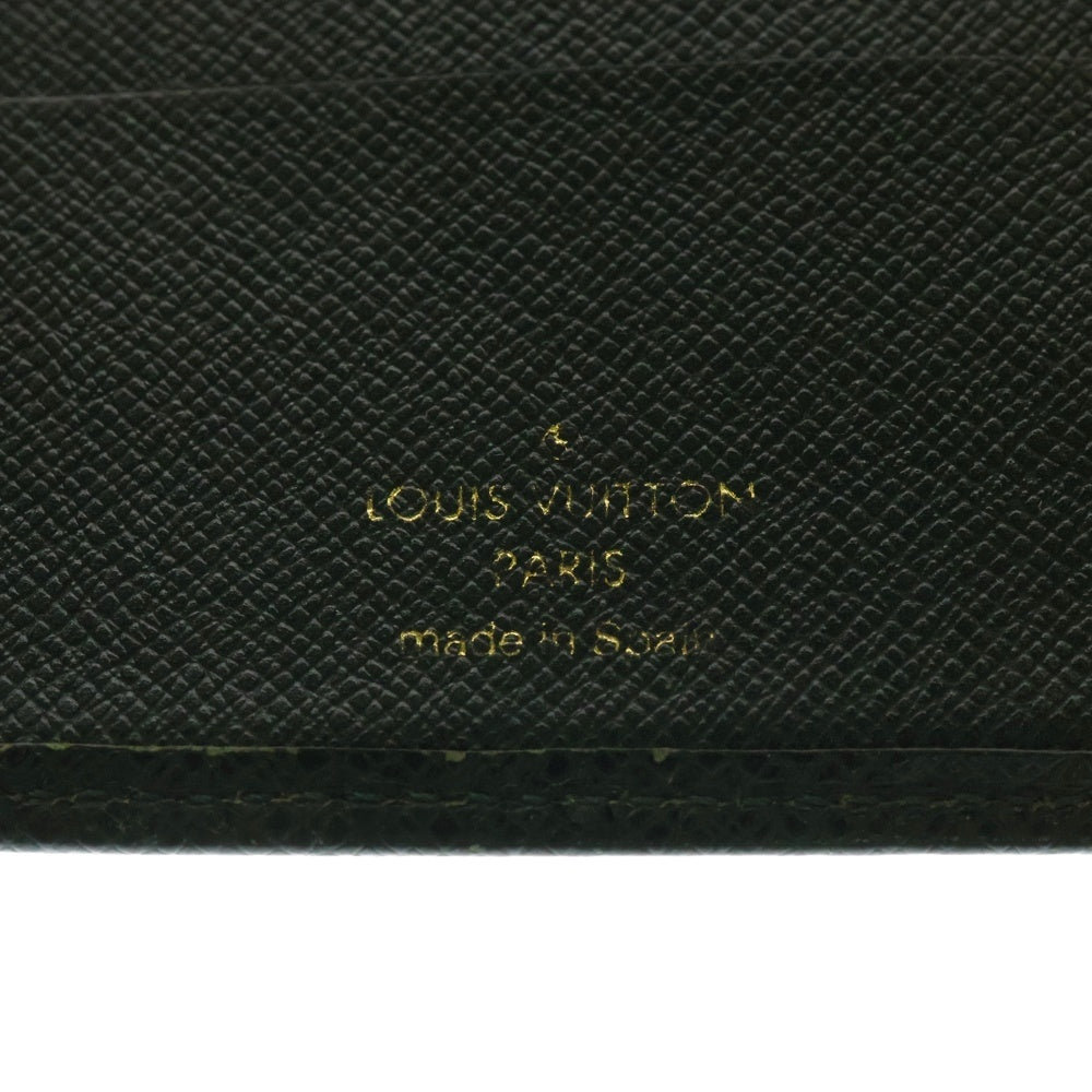 LOUIS VUITTON(ルイヴィトン) ポルト ビエ 3ヴォレ タイガ アルドワーズ レザーコンパクトウォレット 二つ折り財布 グリーン M30422