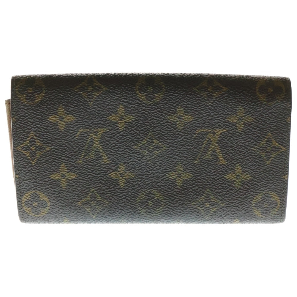 LOUIS VUITTON(ルイヴィトン) モノグラム ポルトモネクレディ レザーロングウォレット 長財布 ブラウン M61725