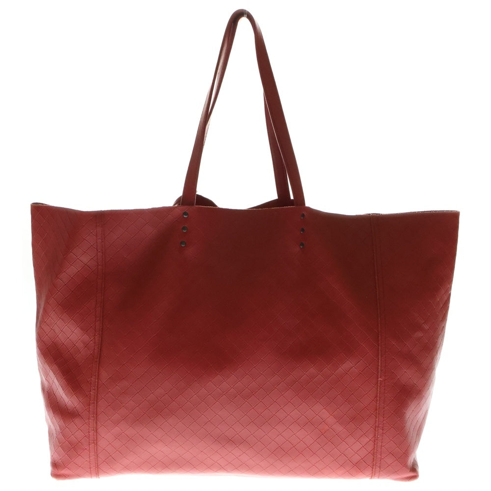 BOTTEGA VENETA(ボッテガヴェネタ) イントレッチ トートバッグ ハンドバッグ レッド レザー