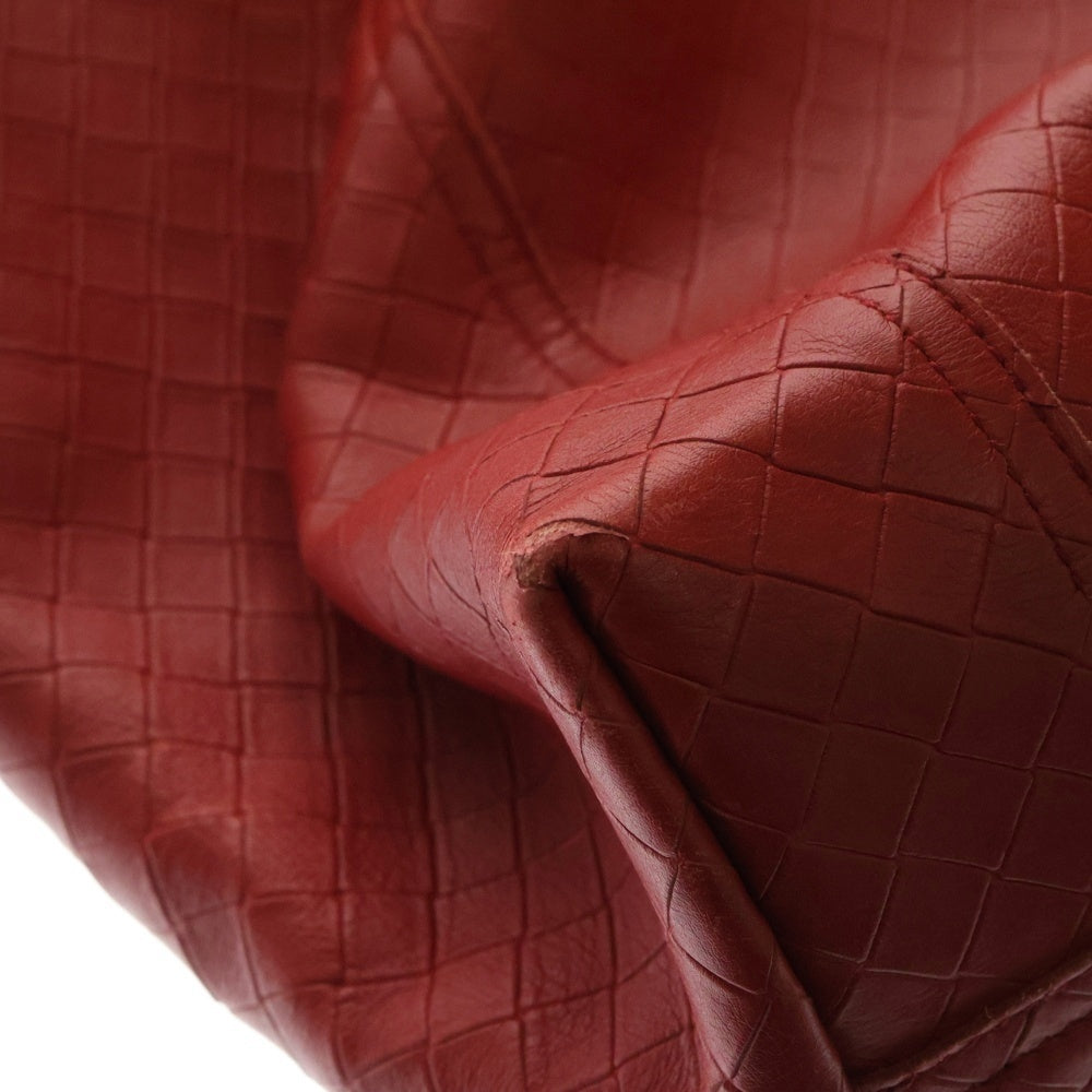 BOTTEGA VENETA(ボッテガヴェネタ) イントレッチ トートバッグ ハンドバッグ レッド レザー