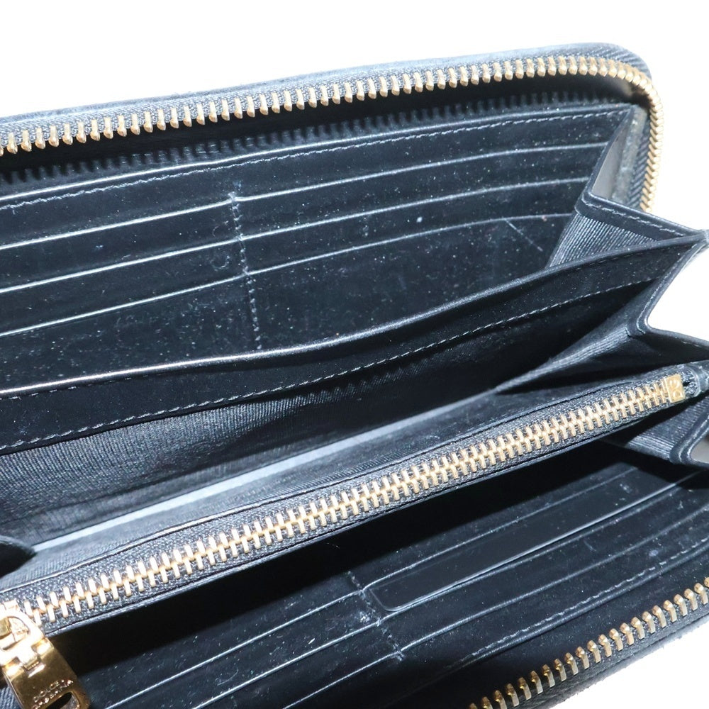 DOLCE & GABBANA(ドルチェアンドガッバーナ) ディヴォーション ジップアラウンドウォレット ロングウォレット カードケース ブラック ゴールド金具 レザー