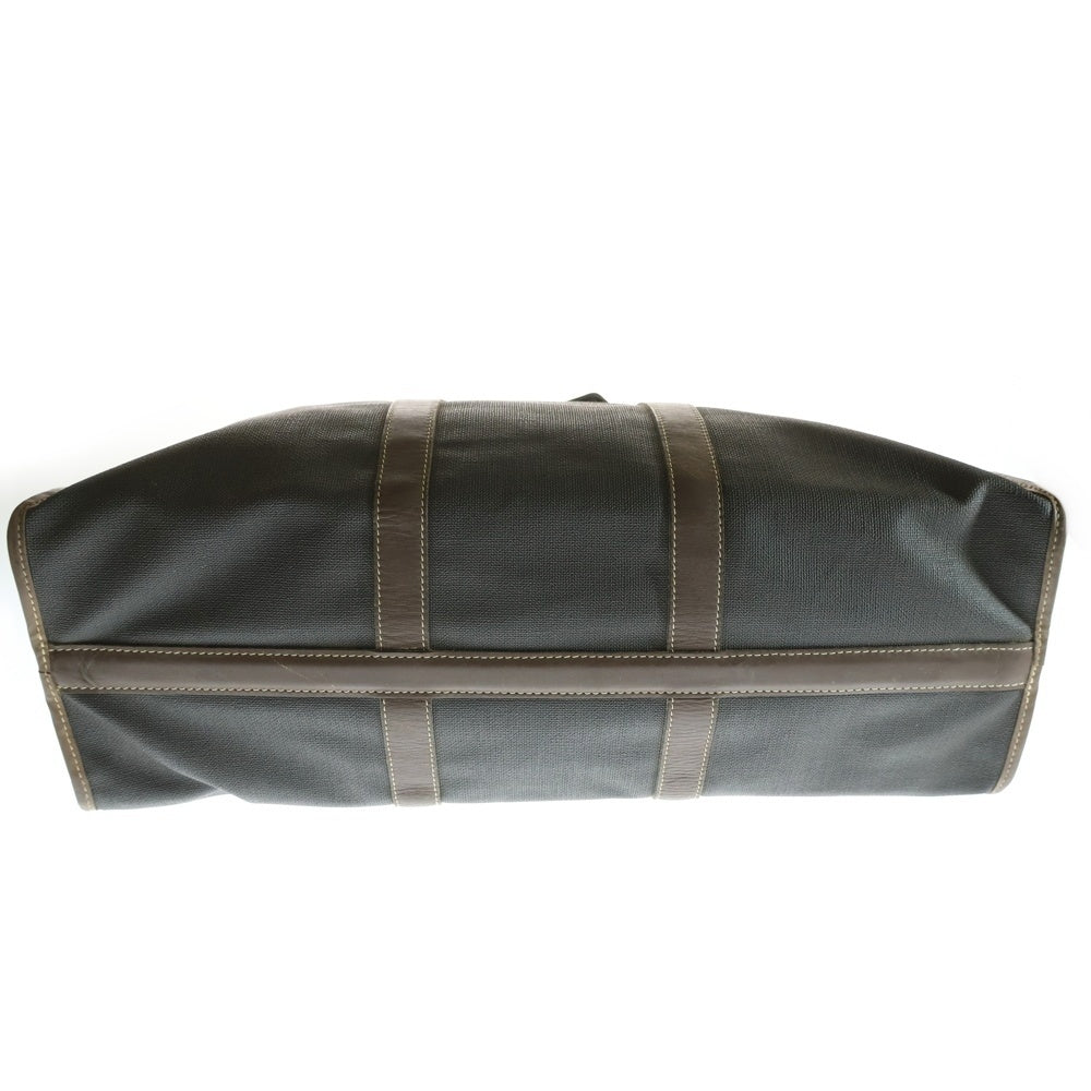 dunhill(ダンヒル) ワッペンロゴ PVC レザー ハンド ボストンバッグ ブラウン