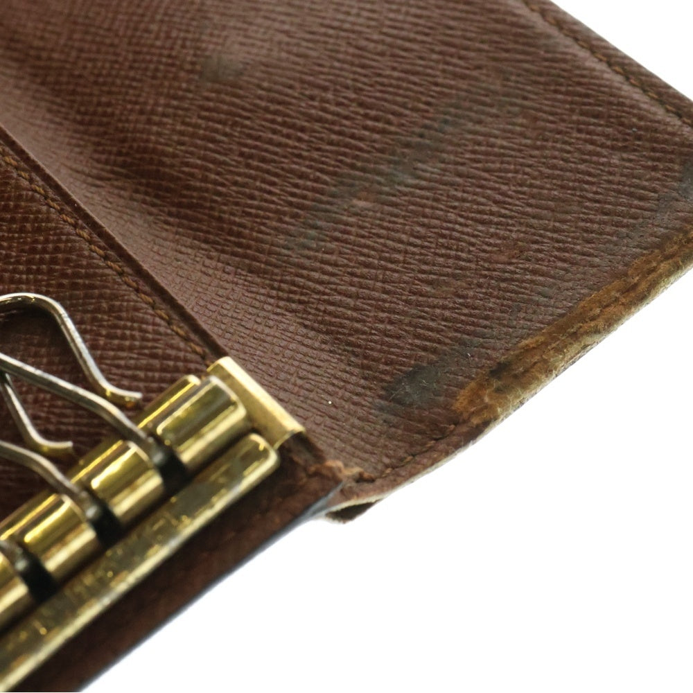 LOUIS VUITTON(ルイヴィトン) モノグラム ミュレティクレ4 4連 キーケース キーホルダー キーリング バッグチャーム ブラウン ゴールド金具 PVC M62631