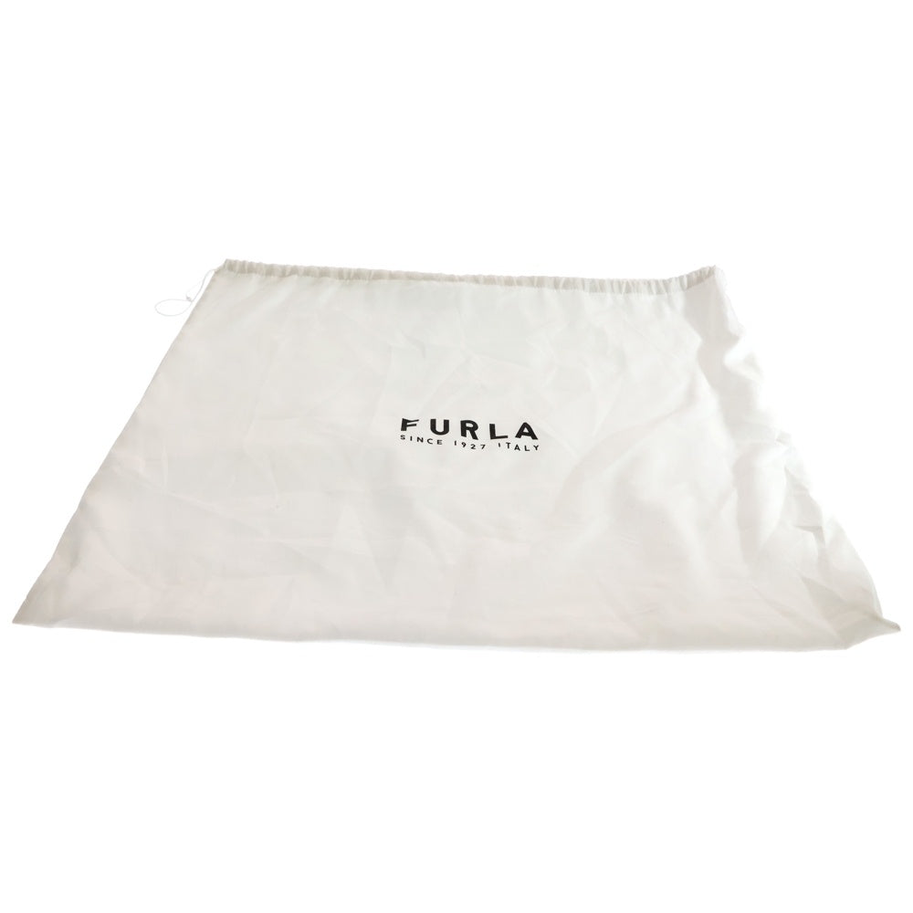 FURLA(フルラ) ロゴバイカラーレザートートバッグ ブラック/カーキ