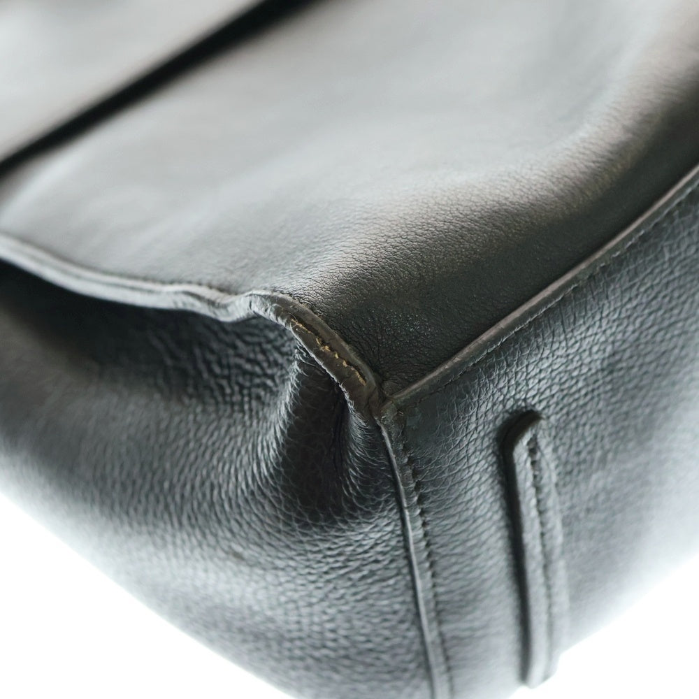 FURLA(フルラ) ロゴレザーブリーフケース ハンドバック ブラック