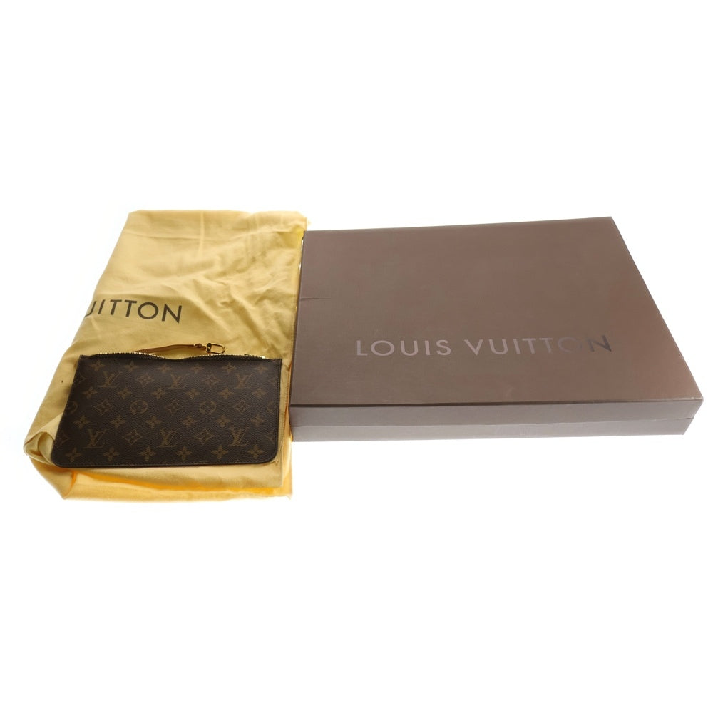 LOUIS VUITTON(ルイヴィトン) モノグラム ネヴァーフルMM ポーチ付レザートートバッグ ブラウン レディース M46987 イニシャル有