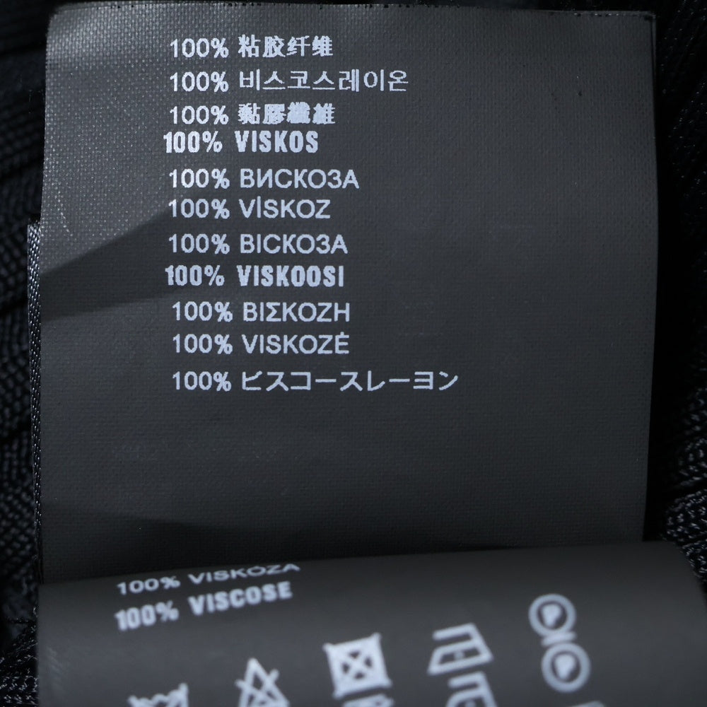 PRADA(プラダ) 16SS フリルデザイン Uネック ノースリーブ レーヨンリブニット ロングワンピース ドレス ブラック レディース 123290