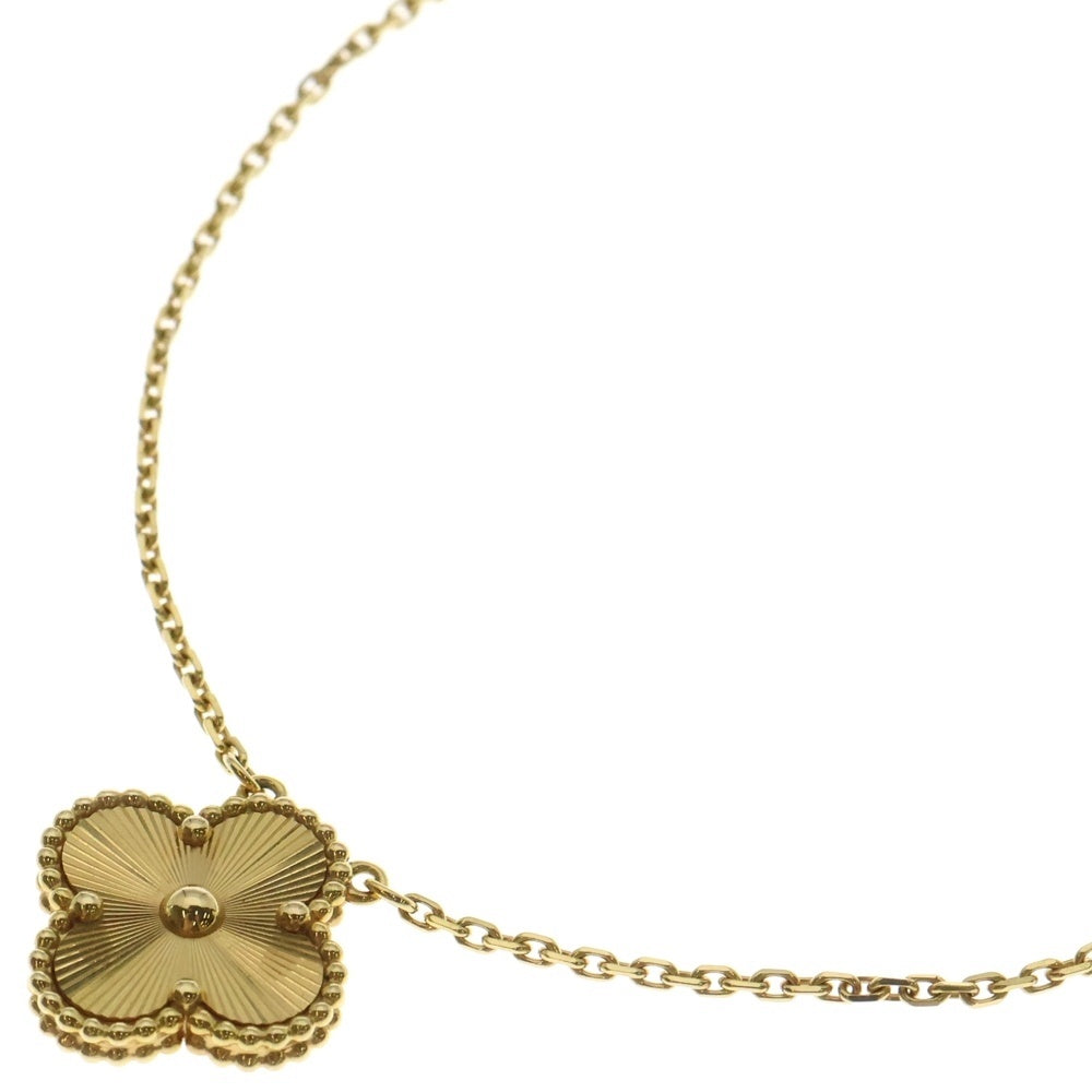 Van Cleef & Arpels(ヴァンクリーフアンドアーペル) ヴィンテージアルハンブラ ギョーシェ ネックレス ペンダント Au750 K18 YG イエローゴールド