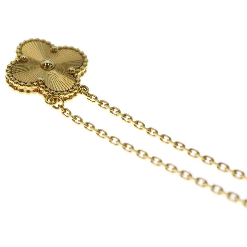 Van Cleef & Arpels(ヴァンクリーフアンドアーペル) ヴィンテージアルハンブラ ギョーシェ ネックレス ペンダント Au750 K18 YG イエローゴールド