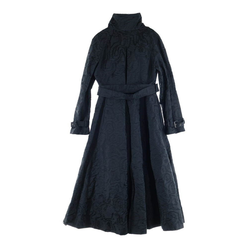 Christian Dior(クリスチャンディオール) 23AW black moire ブラック モアレ BEEロゴ刺繍 変形 トレンチコート カナージュ キルティング ベスト ロングジャケット レディース 357M45A2787 82023