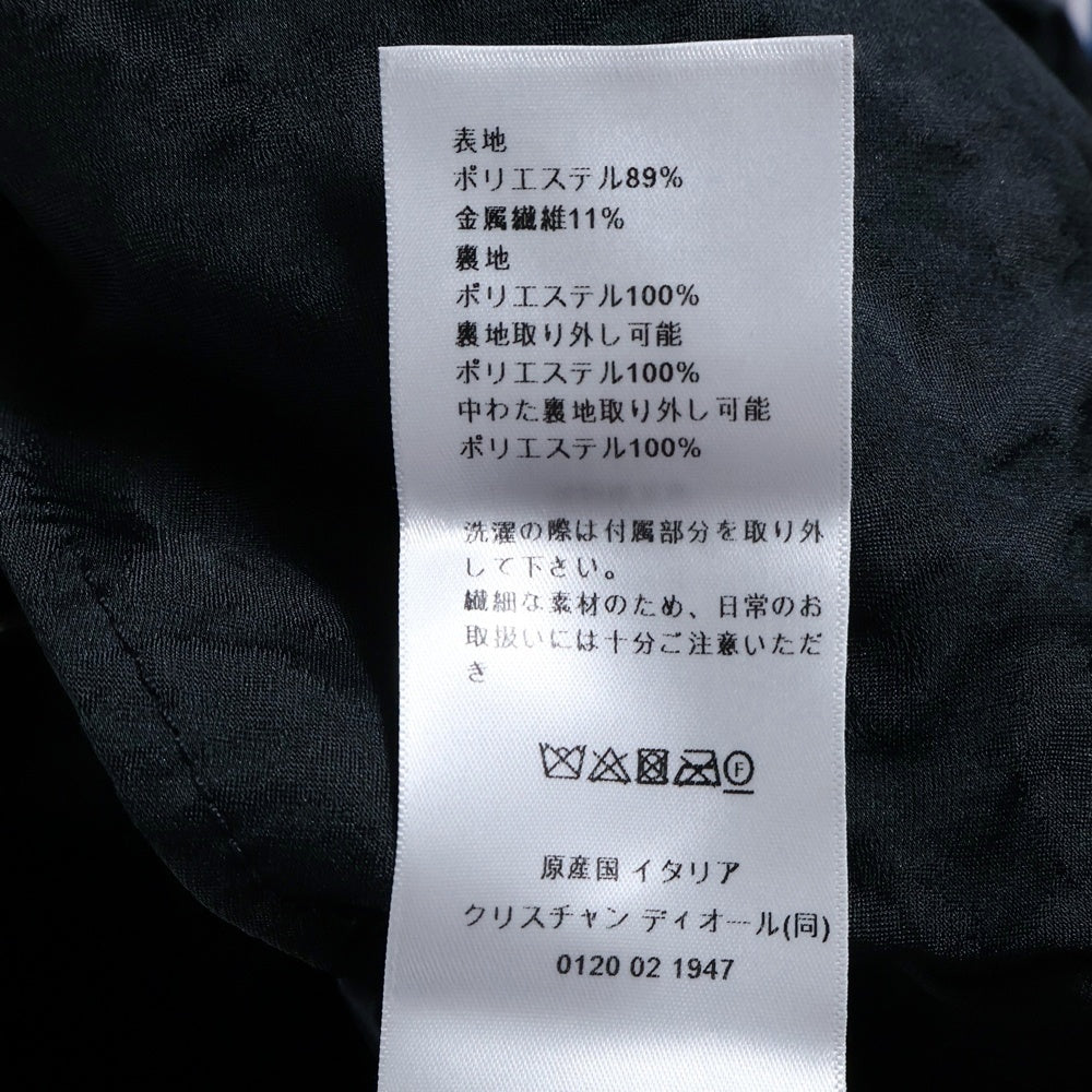 Christian Dior(クリスチャンディオール) 23AW black moire ブラック モアレ BEEロゴ刺繍 変形 トレンチコート カナージュ キルティング ベスト ロングジャケット レディース 357M45A2787 82023