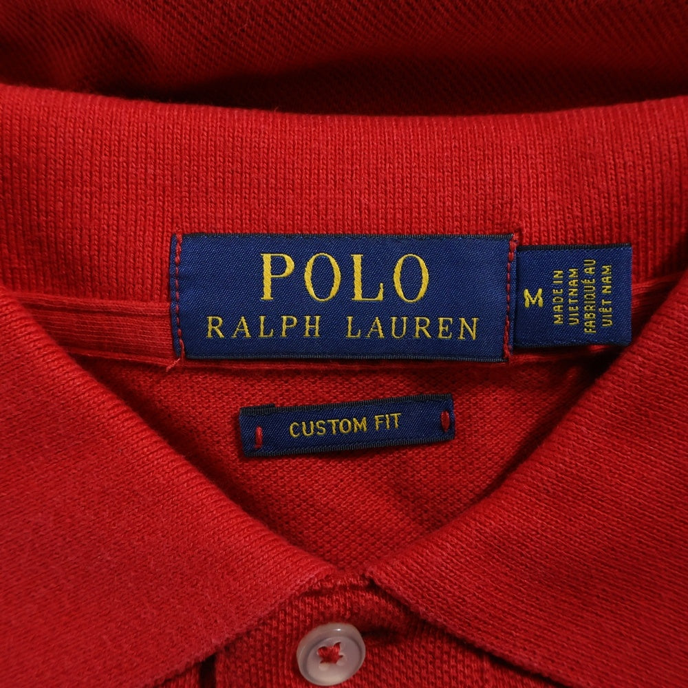 POLO RALPH LAUREN(ポロラルフローレン) フロントロゴ刺繍 半袖ポロシャツ レッド