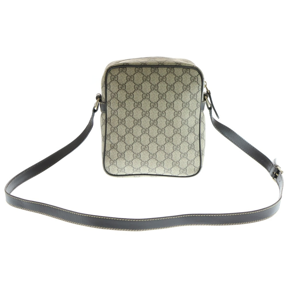 GUCCI(グッチ) GGスプリーム ショルダーバッグ ミニバッグ PVC×レザー ベージュ×ブラウン ゴールド金具 233268