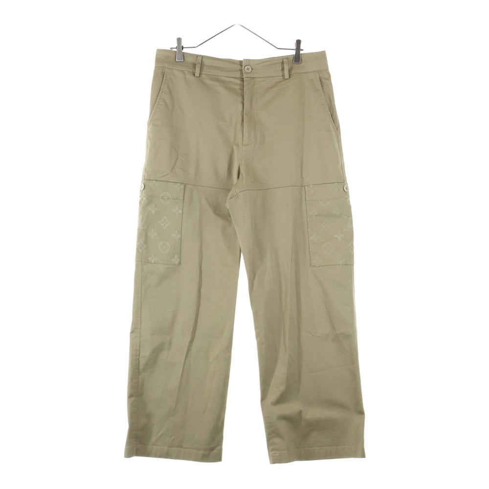 LOUIS VUITTON(ルイヴィトン) 24SS モノグラム フロッキープリント マルチポケット カーゴパンツ ベージュ M242MQ FUG HQP45W