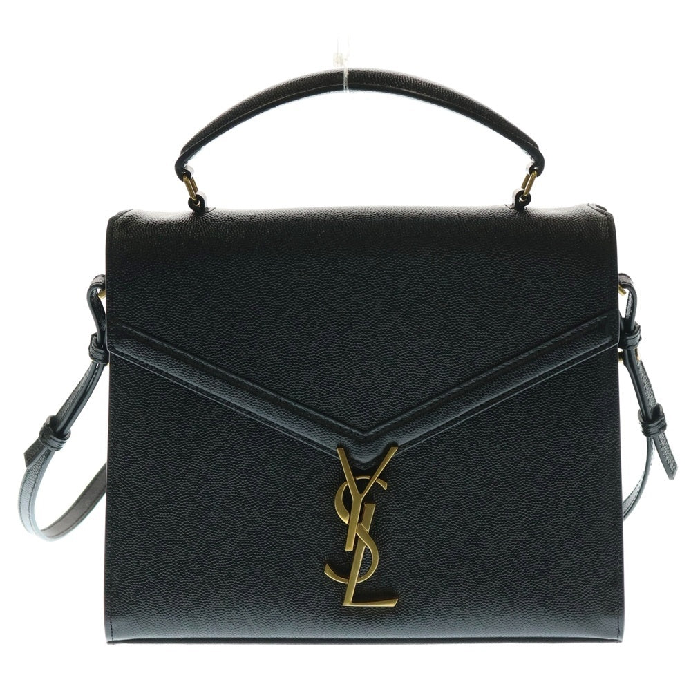 SAINT LAURENT PARIS(サンローランパリ) カサンドラ トップハンドル ミディアム 2wayハンドバック ショルダーバッグ ブラック レザー 578000