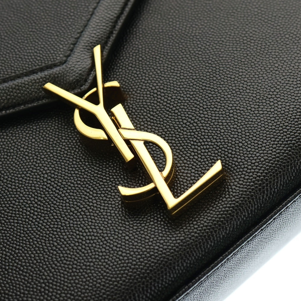 SAINT LAURENT PARIS(サンローランパリ) カサンドラ トップハンドル ミディアム 2wayハンドバック ショルダーバッグ ブラック レザー 578000