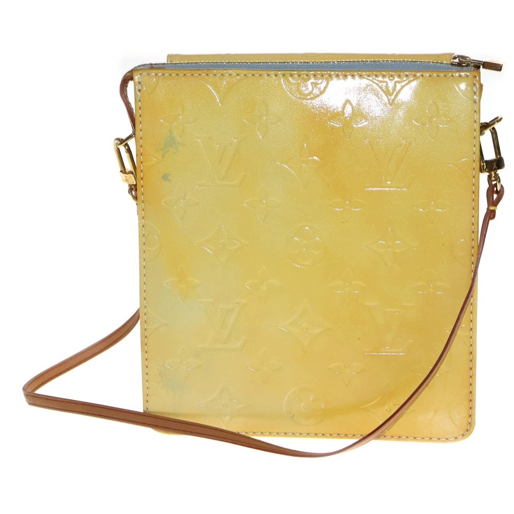 LOUIS VUITTON(ルイヴィトン) モノグラムヴェルニ モット ハンドバッグ ミニバッグ ゴールド金具 イエロー パテント×レザー M91059