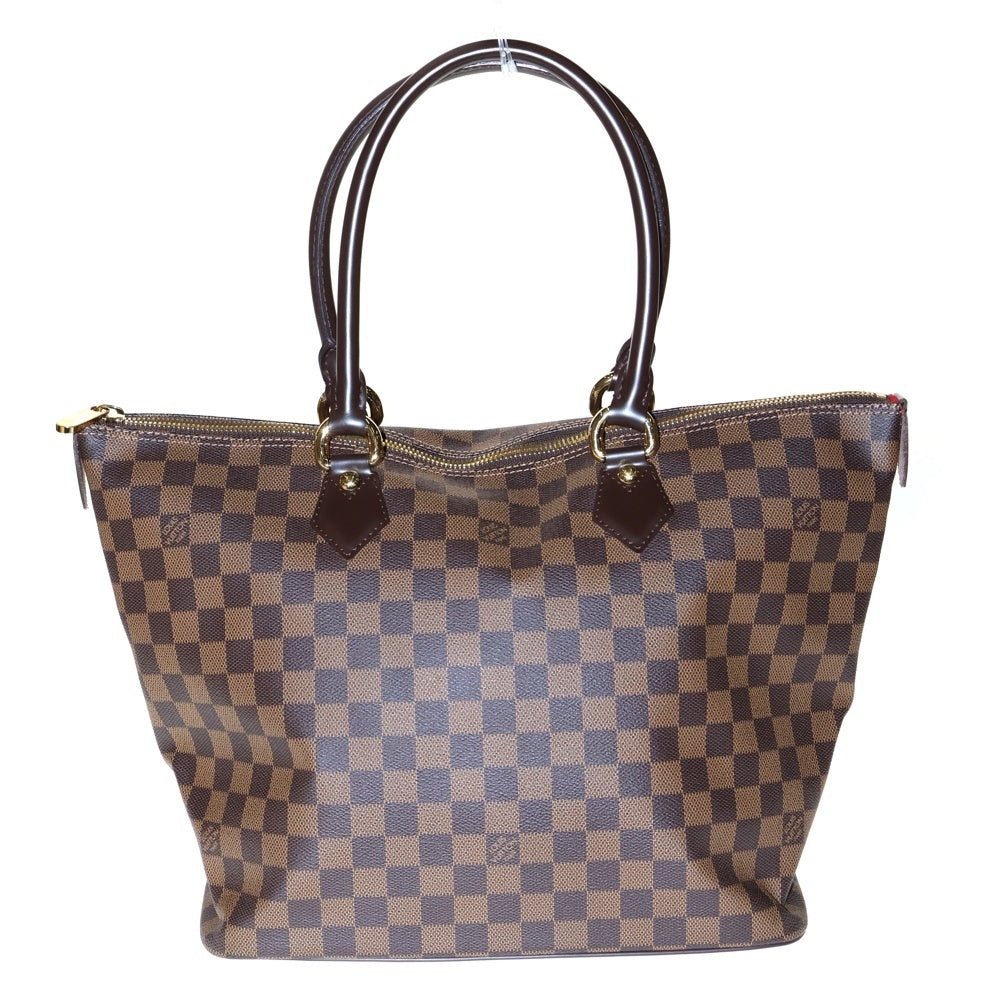 LOUIS VUITTON(ルイヴィトン) ダミエ サレヤPM トートバッグ ハンドバッグ ブラウン ゴールド金具 レザー×PVC N51183