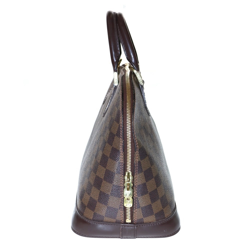 LOUIS VUITTON(ルイヴィトン) ダミエ アルマPM ハンドバッグ ブラウン ゴールド金具 レザー×PVC N51131