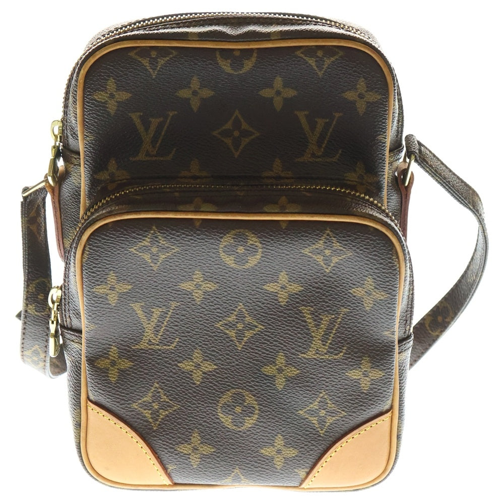 LOUIS VUITTON(ルイヴィトン) モノグラム アマゾン ショルダーバッグ ミニバッグ ブラウン レザー×PVC M45236 ゴールド金具