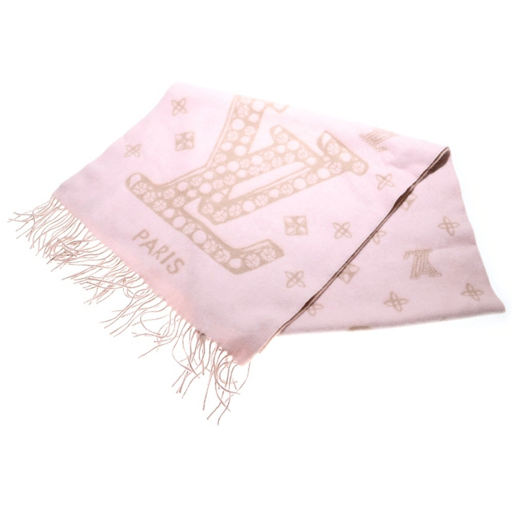 LOUIS VUITTON(ルイヴィトン) エシャルプ・レイキャビク プレシャス ドラゴン フリンジ マフラー ストール ピンク M79543