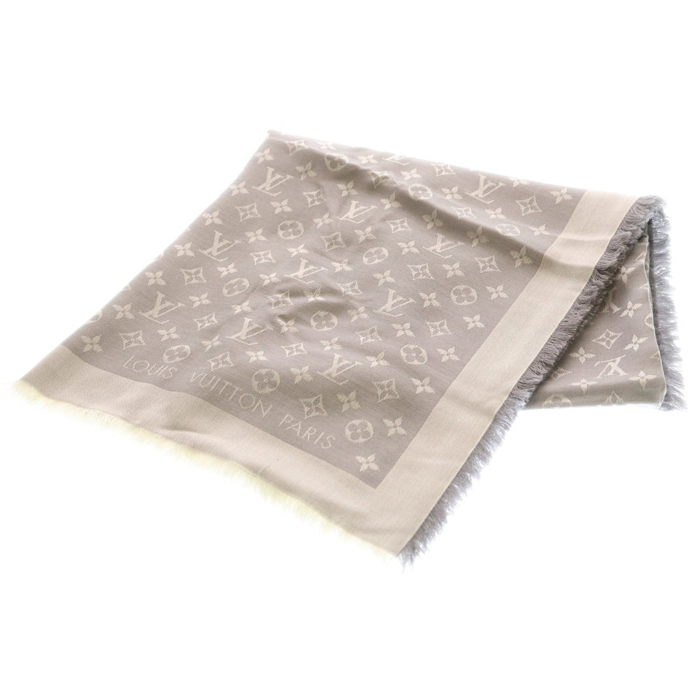 LOUIS VUITTON(ルイヴィトン) モノグラム ショール・モノグラム デニム グリペルル ストール ブランケット グレー M70804