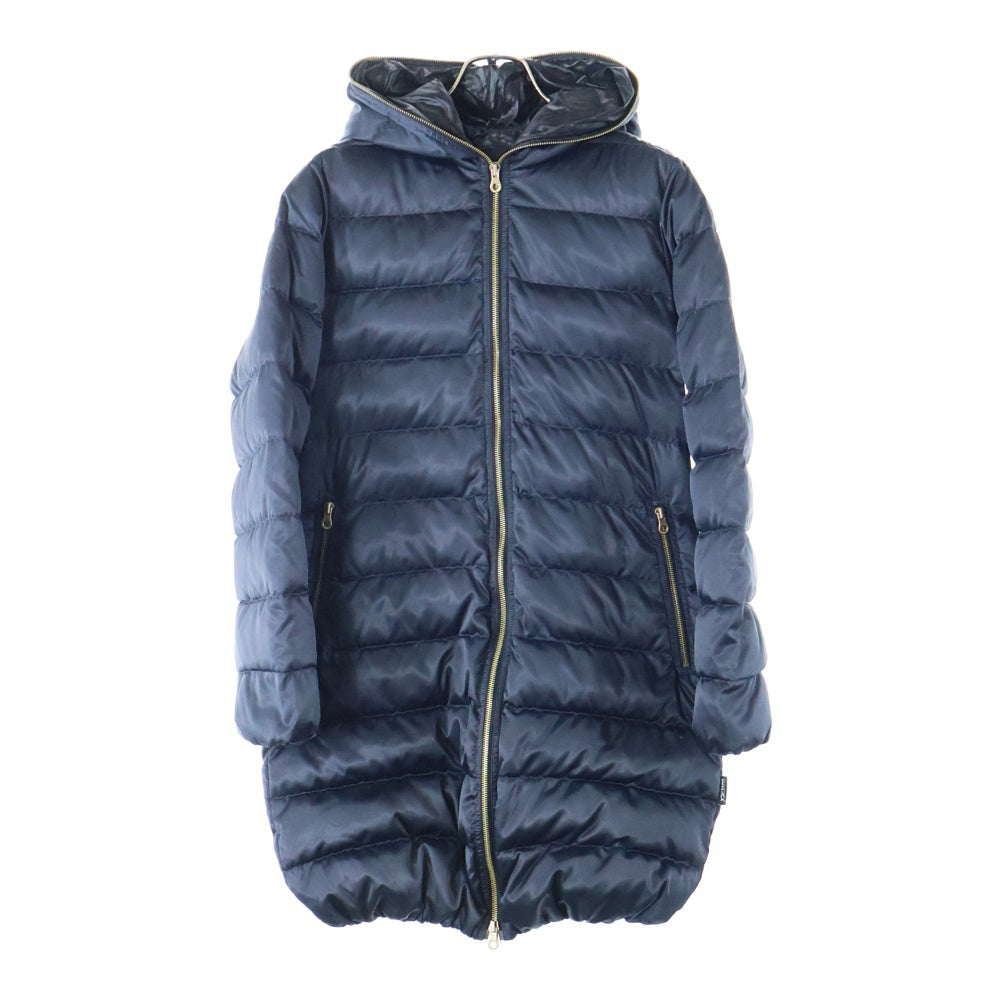 DUVETICA(デュベティカ) ACE アチェ フーデッド ジップアップ ダウン ロング ジャケット コート ネイビー レディース 182-D.1140N00.P/1220