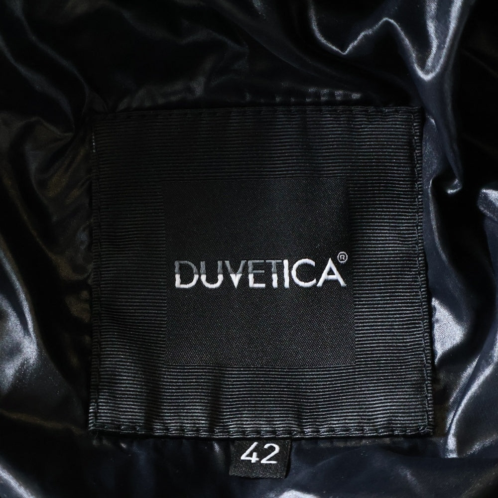 DUVETICA(デュベティカ) ACE アチェ フーデッド ジップアップ ダウン ロング ジャケット コート ネイビー レディース 182-D.1140N00.P/1220