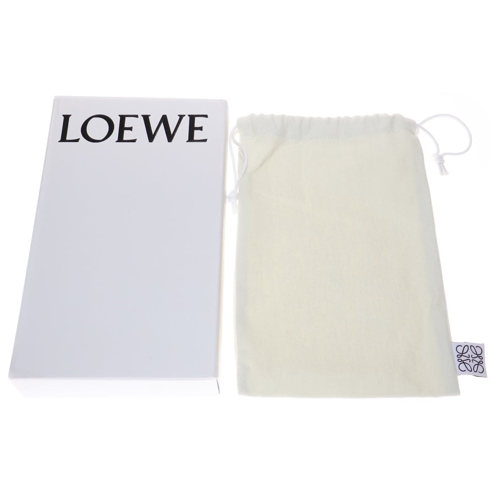 LOEWE(ロエベ) バーティカルウォレット ロングウォレット 長財布 二つ折り財布 カードケース キャメル×ブラウン レザー シルバー金具