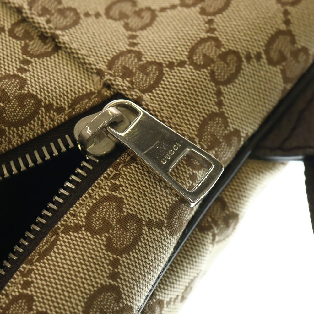 GUCCI(グッチ) GGキャンバス リュックサック バックパック ブラウン×ベージュ キャンバス 449906 シルバー金具 レディース