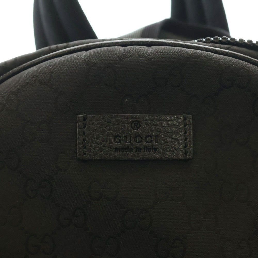 GUCCI(グッチ) GGナイロン リュックサック バックパック ブラック 449181 シルバー金具
