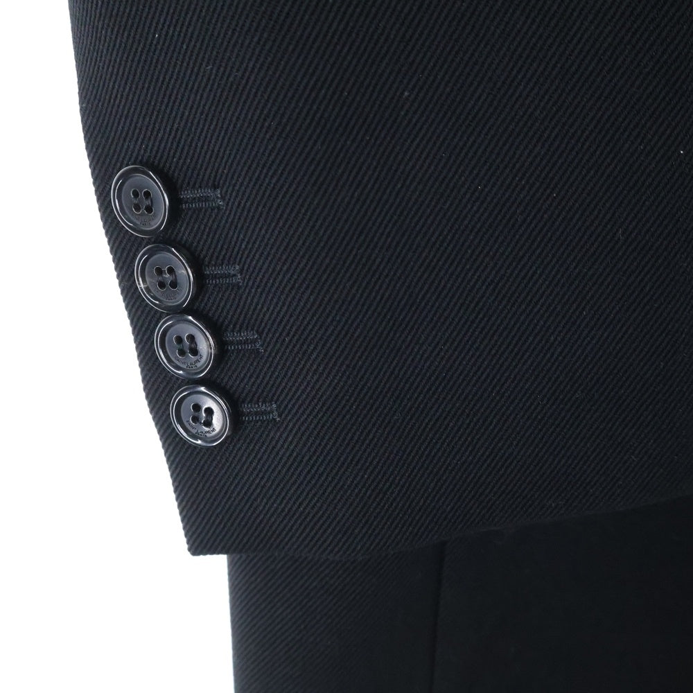 SAINT LAURENT PARIS(サンローランパリ) ウール ダブルブレスト ピークドラペル テーラードジャケット ブラック 726869