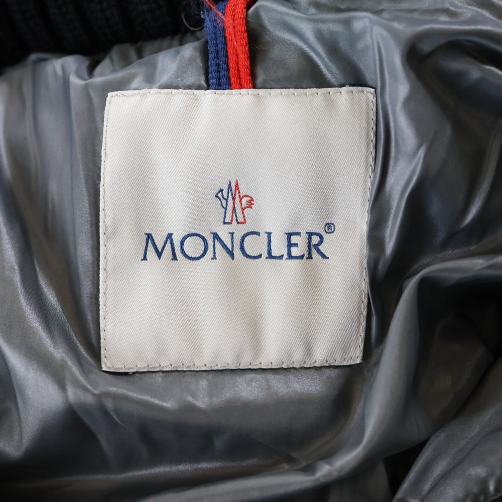 MONCLER(モンクレール) FEDOR ヒョードル ワッペンロゴ フーデッド ジップアップ ダウンジャケット ブラック 120914192705 53029