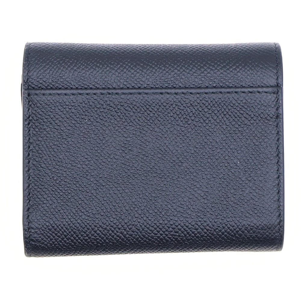 Maison Martin Margiela(メゾンマルタンマルジェラ) 4ステッチ 3つ折り財布 コンパクトウォレット コインケース ブラック レザー シルバー金具