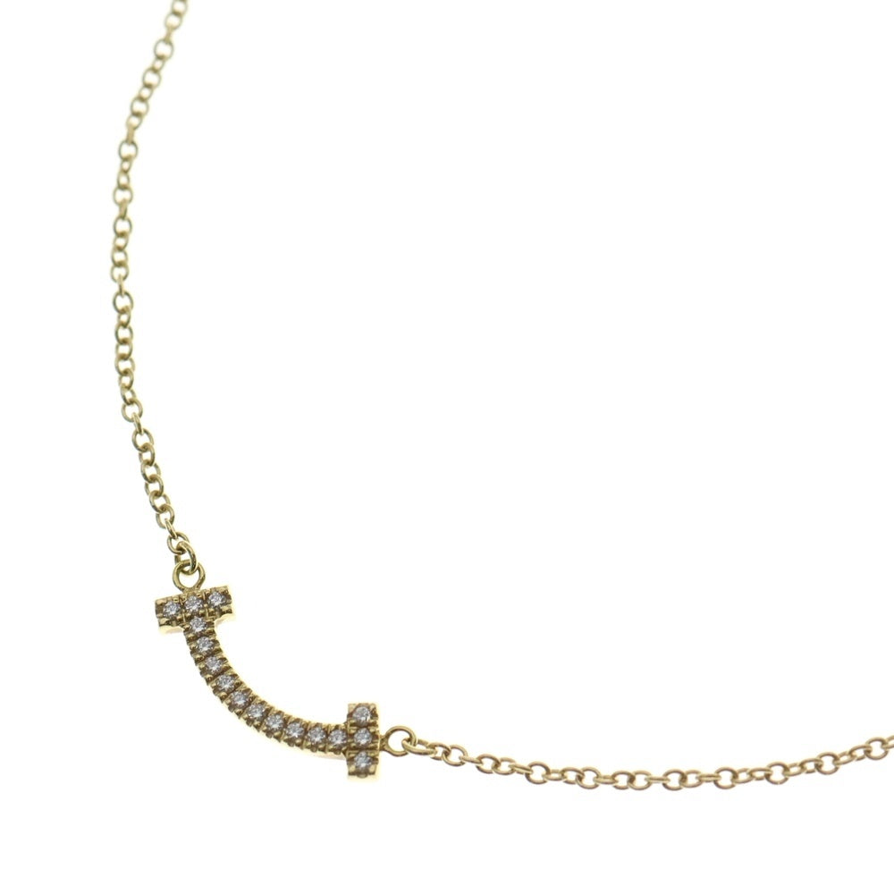 TIFFANY & Co.(ティファニー) Tスマイル ミニ ダイヤネックレス K18YG イエローゴールド