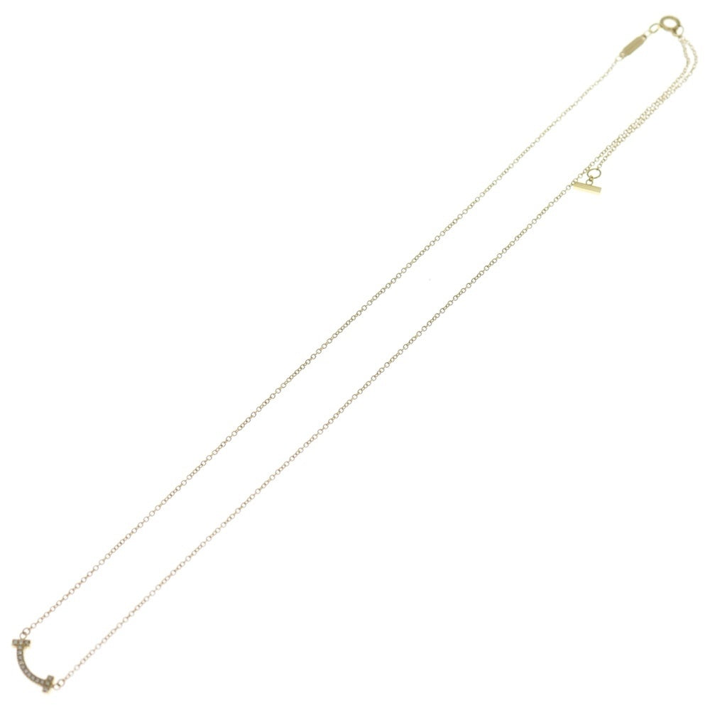 TIFFANY & Co.(ティファニー) Tスマイル ミニ ダイヤネックレス K18YG イエローゴールド