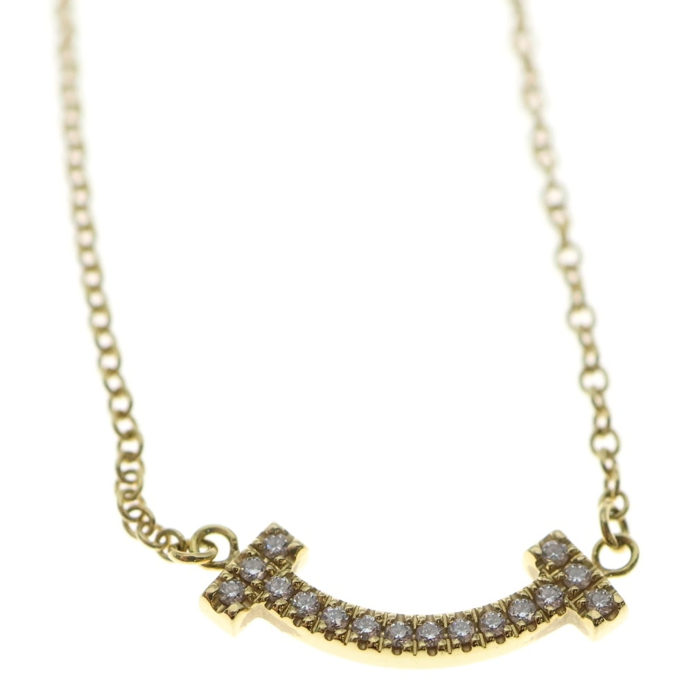 TIFFANY & Co.(ティファニー) Tスマイル ミニ ダイヤネックレス K18YG イエローゴールド