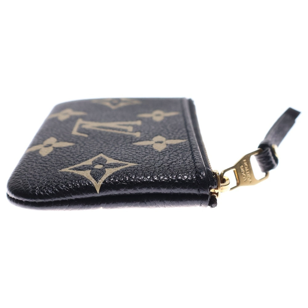 LOUIS VUITTON(ルイヴィトン) モノグラム・アンプラント ポシェットクレ バッグチャーム 小物入れ ブラック×ベージュ バイカラー レザー M80885 ゴールド金具 レディース