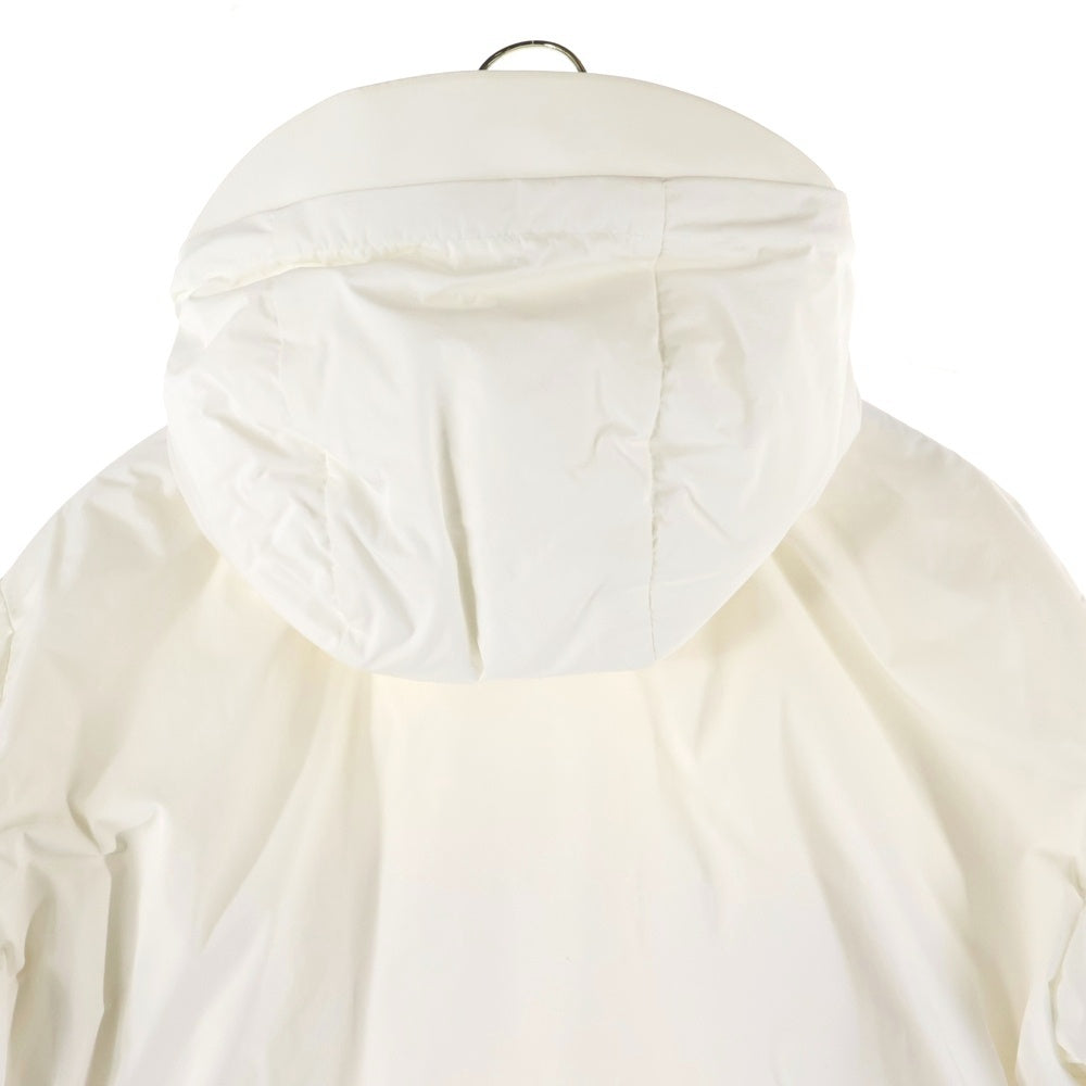 MONCLER(モンクレール) 21SS OLARGUES オラルグ ロゴ刺繍 ラバーワッペン トリコロール フーデッド ジップアップ ダウンジャケット ホワイト G10911B50A00 54A91