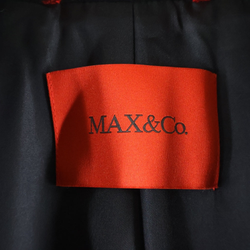 MAX&CO(マックス アンド コー) ウールロングコート ブラック レディース