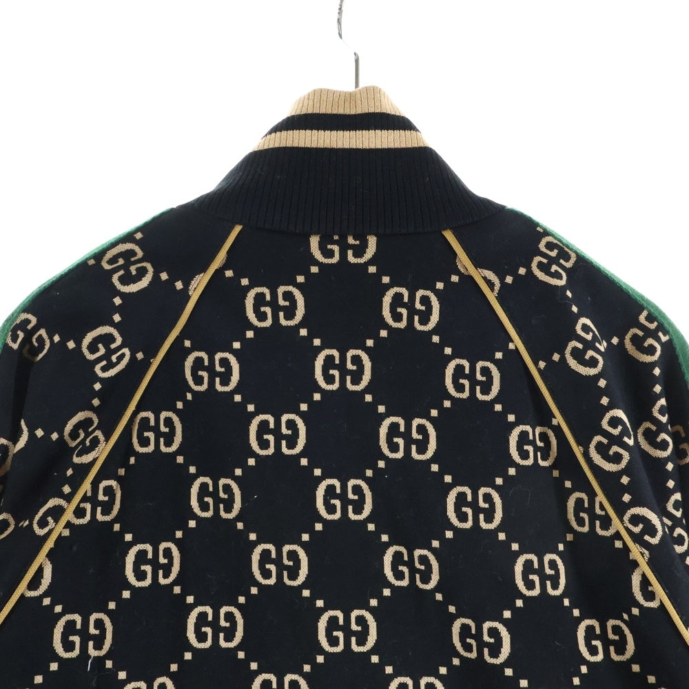 GUCCI(グッチ) 22AW GGシェリー ジップブルゾン ジャケット ブラック/ベージュ 695955 XJEEI
