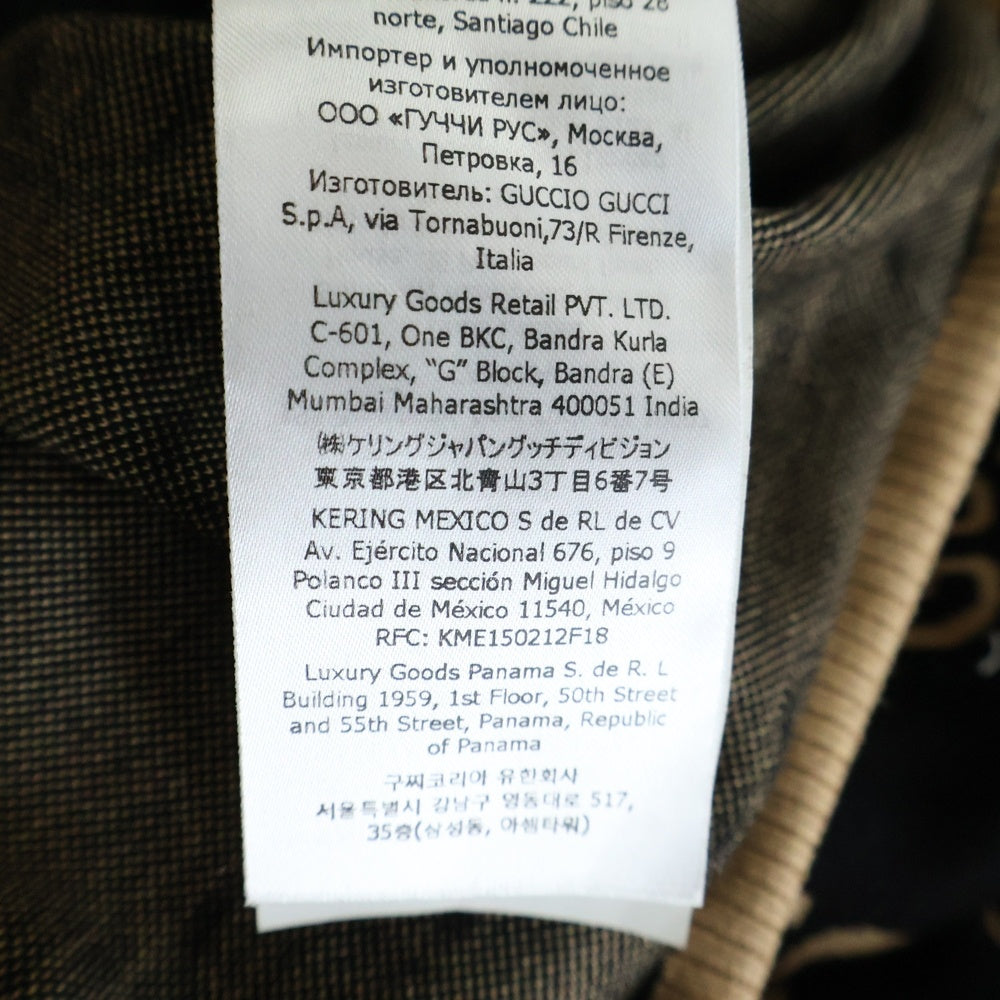 GUCCI(グッチ) 22AW GGシェリー ジップブルゾン ジャケット ブラック/ベージュ 695955 XJEEI