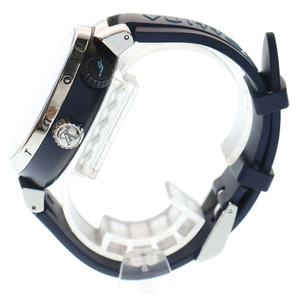 LOUIS VUITTON(ルイヴィトン) タンブール ストリート ダイバー スカイラインブルー文字盤 SS×ラバー/AT 自動巻き 腕時計 QA121Z