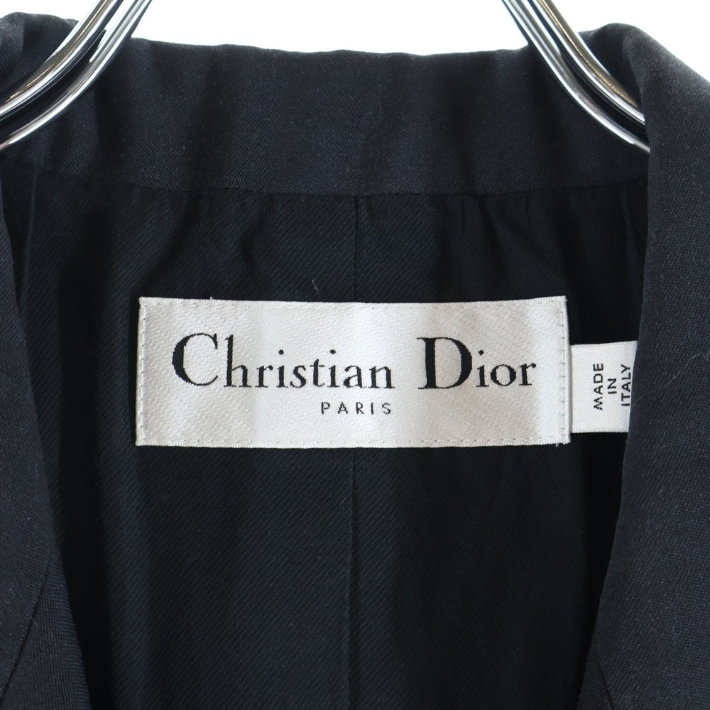 Christian Dior(クリスチャンディオール) グラデーション ウール 1B ピークドラペル テーラードジャケット ブラック 421V17A1999