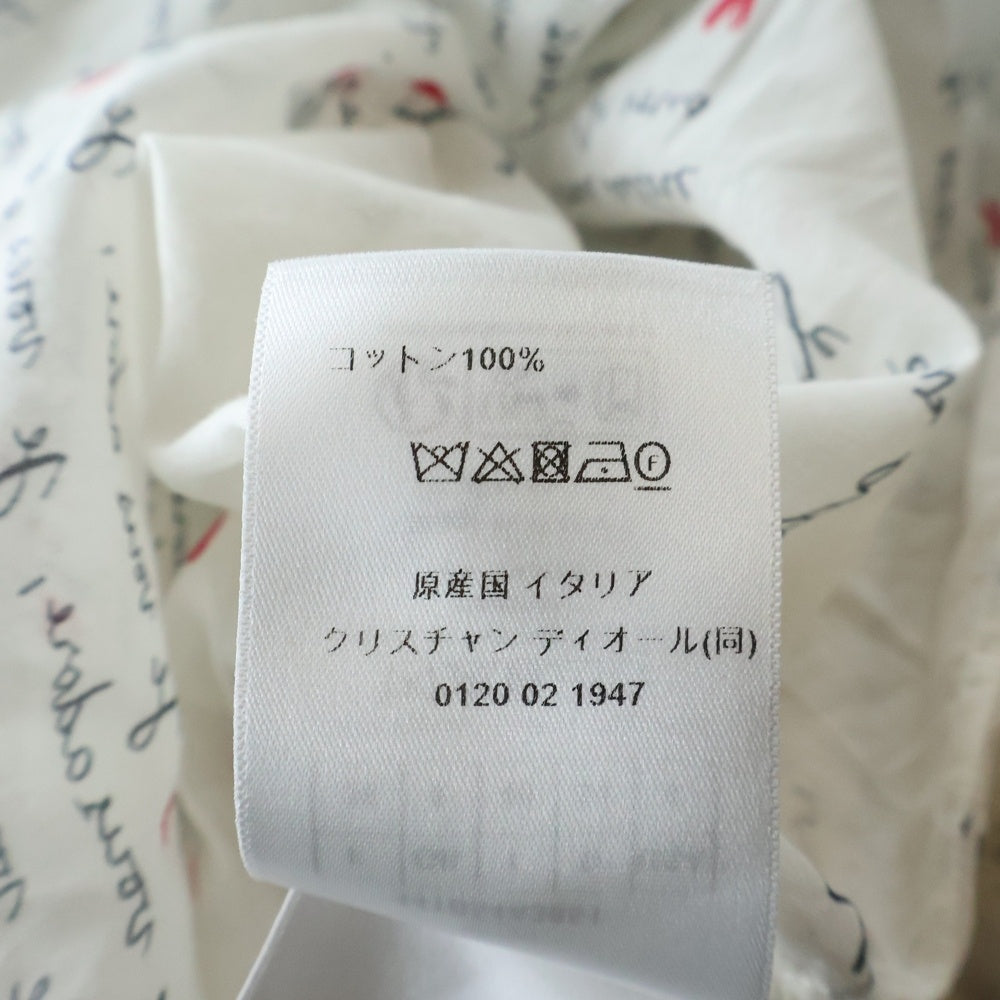 Christian Dior(クリスチャンディオール) ハート レター総柄長袖シャツ ホワイト レディース 441B54A3851