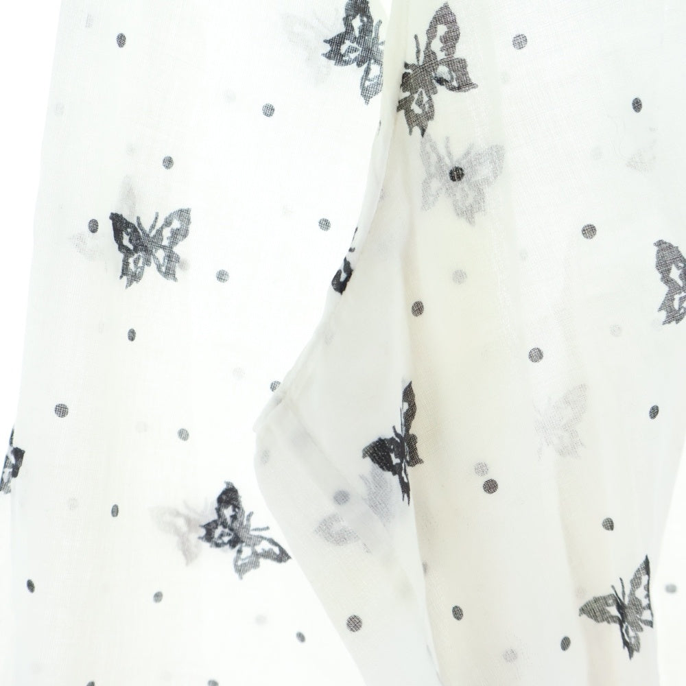 Christian Dior(クリスチャンディオール) バタフライ総柄プリント 長袖シャツ ホワイト 411B55A3742