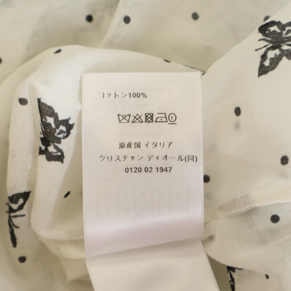 Christian Dior(クリスチャンディオール) バタフライ総柄プリント 長袖シャツ ホワイト 411B55A3742