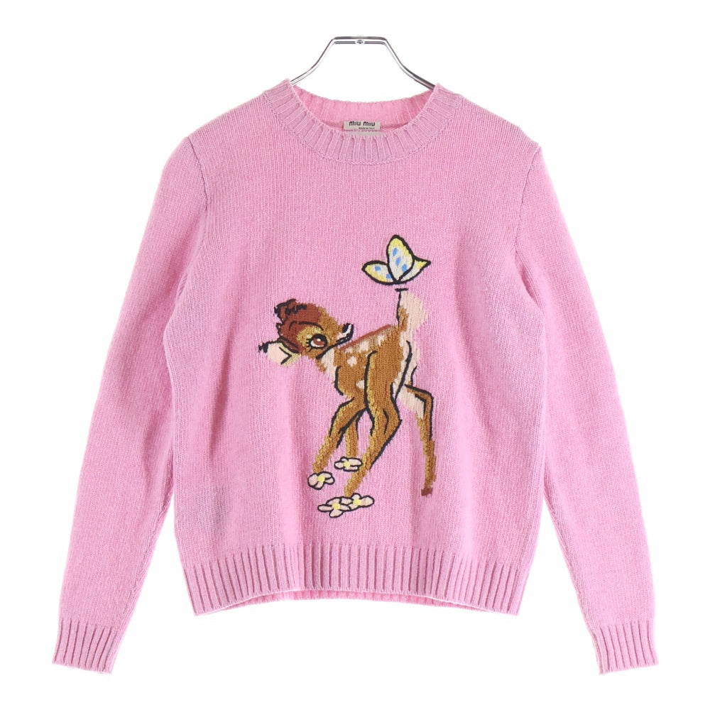 miumiu(ミュウミュウ) ×Disney ディズニー バンビ ジャガード ウール